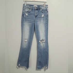 Flying Monkey Light Blue Distressed Women's Jeans